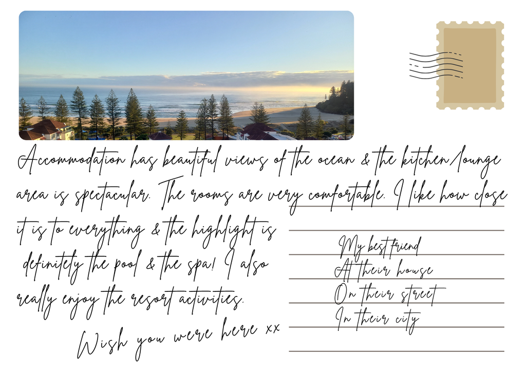 "Accommodation has beautiful views of the ocean and the kitchen / lounge area is spectacular. The rooms are very comfortable. I like how close it is to everything and the highlight is definitely the pool and the spa! I also really enjoy the resort activities" attendee feedback